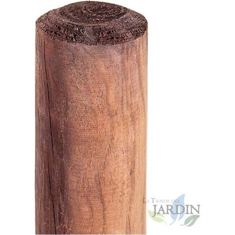 Estaca para Arboles 200 cm Ø 8 cm  Tutores sin Punta  Poste para Vallas, Jardin y Plantas  Poste de Madera (1/2)