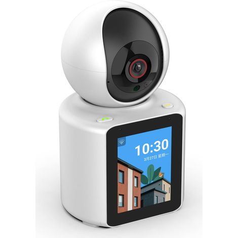 Caméra de surveillance intérieure avec écran de 2,8 pouces - Caméra bidirectionnelle 64G WiFi avec communication motion - Caméra intelligente pour enfants âgés chiens de compagnie (1/5)