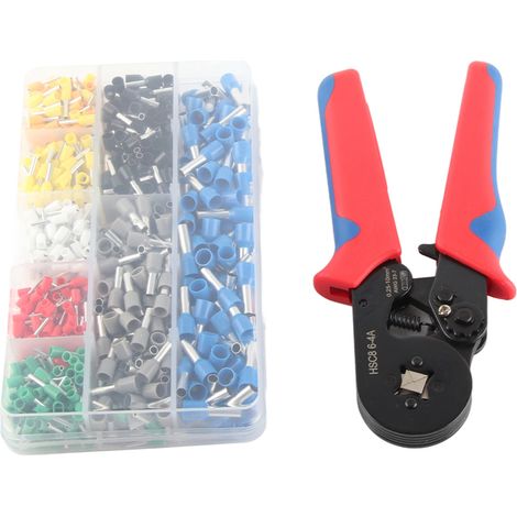 1 pince à sertir pour fils, sertisseuse de viroles 0,25‑10 mm, 800 cosses à sertir (1/5)