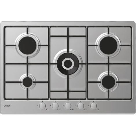 Candy Moderna CHW74WX, Edelstahl, eingebaut, 75 cm, Gas, 5 Brenner (1/2)
