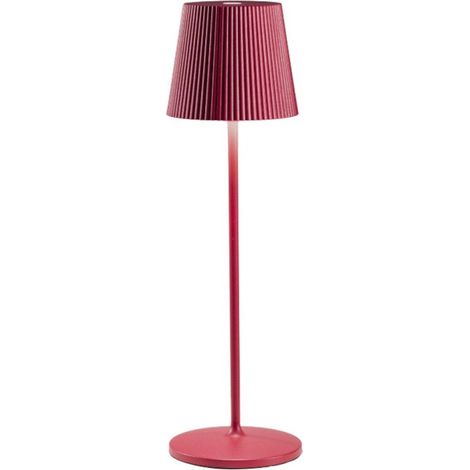 Abat jour esterno batteria gea led brillia led ip54 batteria usb lampade tavolo, colore rosso