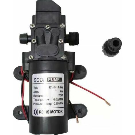 Pompe électrique auto-amorçante 12V DC à membrane pour nettoyage et arrosage de jardin (1/5)