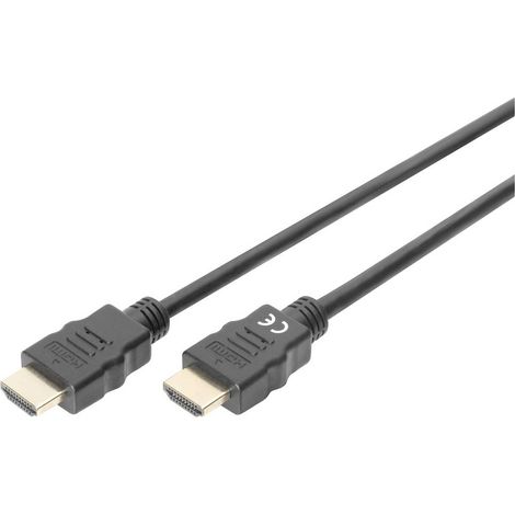 Digitus HDMI Cavo Spina HDMI-A, Spina HDMI-A 3.00 m Nero DB-330123-030-S UHD 4K,, Canale di ritorno Cavo HDMI (1/5)