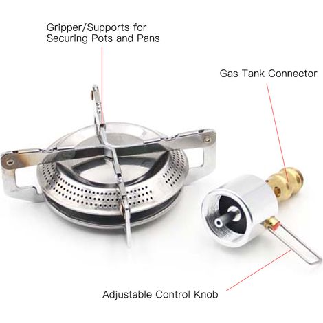 Cuisinière à gaz Propane Portable compacte avec brûleur réglable pour le Camping en plein air (1/5)