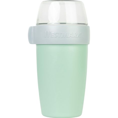 Pot à Céréales - Gobelet Pratique à Emporter, pour les Cornflakes, la Soupe, le Porridge ou le Yaourt, va au Micro-Ondes et au Congélateur - 700 ml, sans BPA, Vert (1/5)