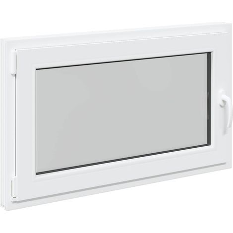 Ventana de sótano RISOR 100 x 60 cm PVC y vidrio Blanco vidaXL