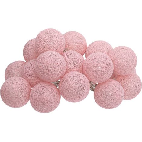 Ghirlanda luminosa a 16 sfere LED rosa L255cm - Atmosphera créateur d'intérieur
