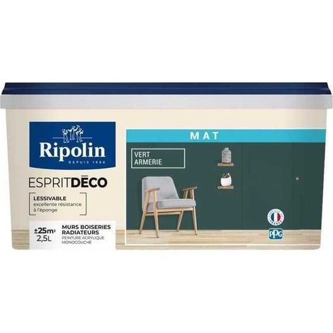 Ripolin Color Mate Ultra Cubriente Verde Armería 2.5L (1/3)