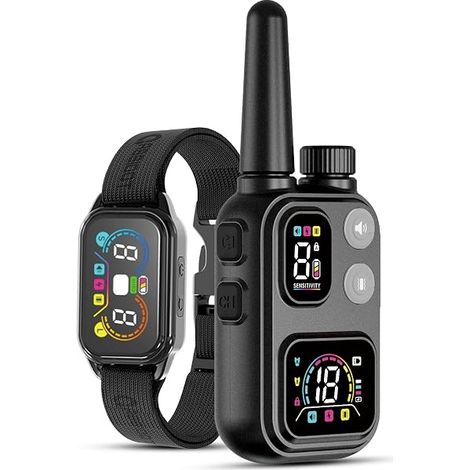 Dog Training Collar – Anti Barking Collar, Waterproof, Rechargeable, (Black) (1/5)