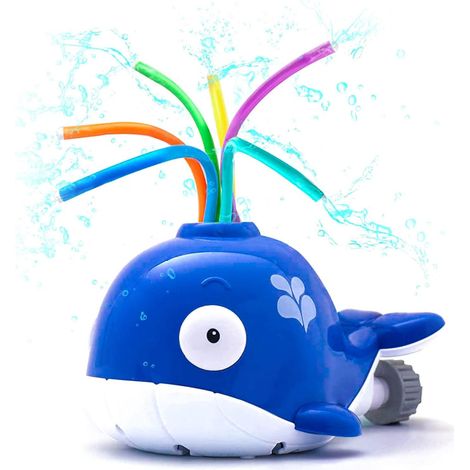 Arroseur d'eau pour enfants, motif baleine, avec 6 tuyaux d'arrosage pour piscine, jardin et pelouse, idéal pour l'été. (1/5)