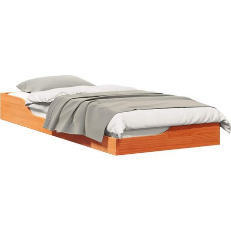 Maison Exclusive - Struttura del letto Marrone cerato 80 x 210 cm Pino massello (1/5)