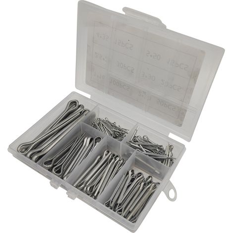 Kit de 230 Goupilles Fendues Inox (6 Tailles M1 à M5) avec Boîte de Rangement, pour Voitures et Mécanique (1/5)