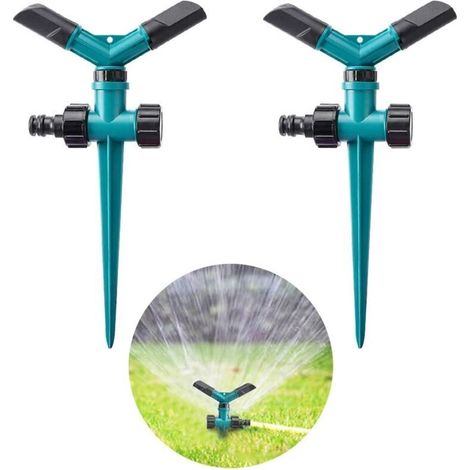 [JAMAIS UTILISÉ]Arroseur Pointe Rotative Arroseur Gazon Par Pulvérisation Piquet D'arrosage Rotatif Parfait Pour Pelouses, Plates Bandes Et Jardins L'avant, Fixable En Toute Sécurité Dans Le Sol, Util (1/4)