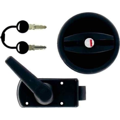 Serrure de porte noire ouverture à droite – Montage facile 64 x 37 mm – Sécurité optimale avec verrouillage robuste – Accessoires inclus – Zadi (1/4)