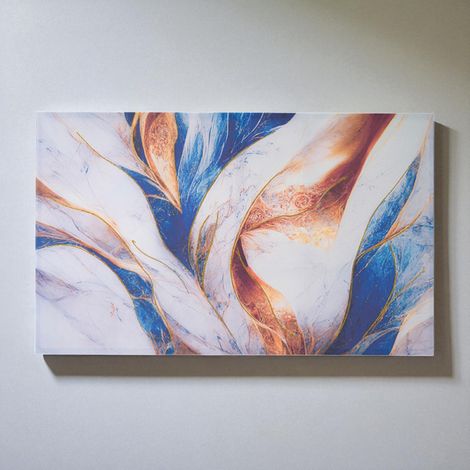 Quadro moderno 80x160 cm su tela con telaio in legno con disegno marmo astratto (1/5)