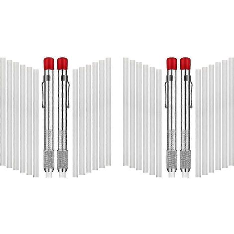 Lot de 4 porte-marqueurs ronds en stéatite, stylo en stéatite et 24 recharges pour outils de soudage (1/4)