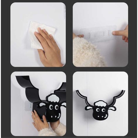 Niedlicher, schafförmiger Toilettenpapierhalter für 7 Rollen, zur Wandmontage, Aufbewahrung und Organisation von Toilettenpapier, freistehender Toilettenpapier-Organizer, dekoratives Accessoire (1/5)