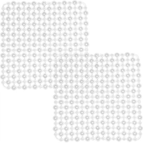 Lot de 2 Tapis Evier Cuisine, 27 x 27 cm, Tapis Evier à Faire Soi-Même pour Evier de Cuisine, Tapis D'évier à Drainage Tapide pour Vaisselle, Verrerie (1/5)