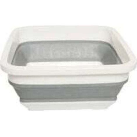 Bassine à Vaisselle Pliable, Design Peu Encombrant, Facile à Nettoyer, Lavabo Pliable Rectangulaire, 31.7 x 14.2cm - Idéale pour Camping, Caravanes et Les Petities Cuisines (1/4)