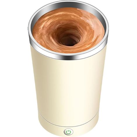 Tasse magnétique Automatique Rechargeable par USB, Tasse magnétique Automatique électrique en Acier Inoxydable de 400 ML, Tasse à café Auto mélangeuse, Tasse de mélange Automatique étanch (1/5)