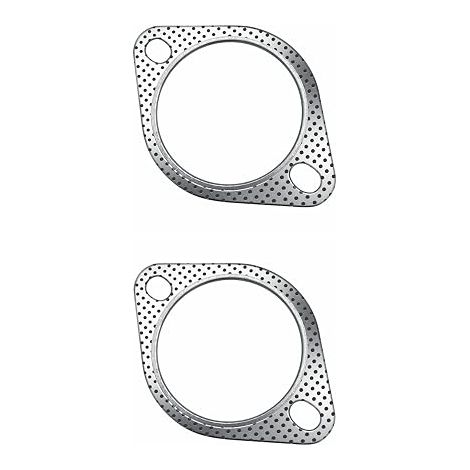 Exhaust Gasket 3 Inch 2 Holes for Flange 76.2 mm High Temperature 105 mm Hole Spacing Steel+Graphite 5 Layers (1/5)