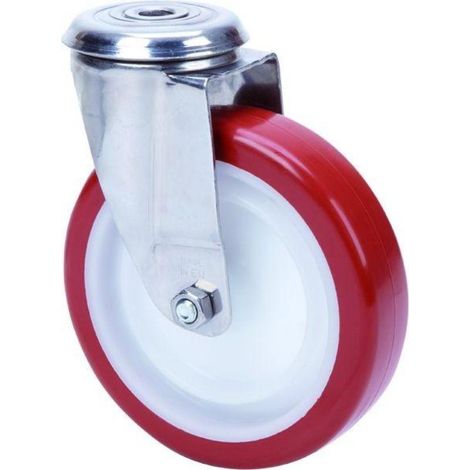 rueda giratora aguj.m12 inox.20zli100-pol poliamix blanco-poliur.marron liso (1/2)