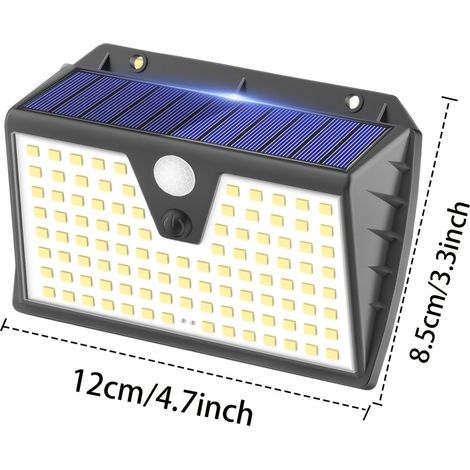Wiederaufladbare Solar-Wandleuchte, ideal für Gärten, Garagen, Terrassen und Einfahrten – Modell 5