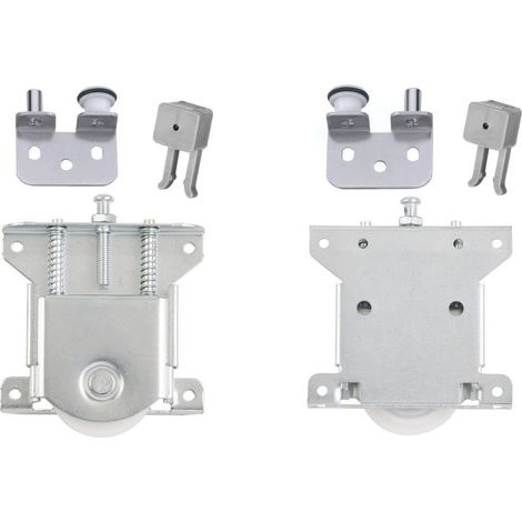 2 Paires Roulette Porte Coulissante Placard,Roulette de Coulissante,Rouleau Placard,Meubles Roues Coulissante,pour Armoires, Fenêtres, Portes Coulissantes (Argent) (1/5)
