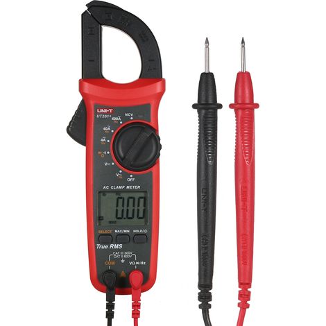 UNI-T UT201+ 4000 Counts Digital Clamp Meter True RMS Multimeter Clamp Ammeter Voltage Meter NCV Test Universal Meter Tester AC Current Clamp Tester