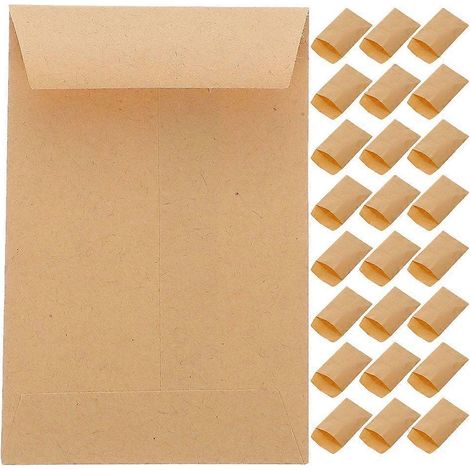 120 petites enveloppes en papier kraft pour plantes et graines, enveloppes de rangement vierges (1/4)