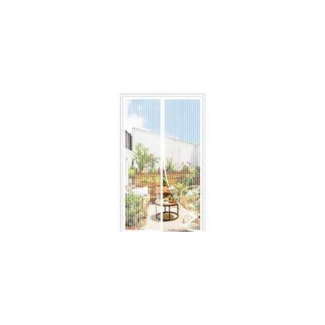 Zanzariera magnetica, tenda antizanzare per porte, 80x210 cm, chiusura automatica, installazione senza attrezzi, bianca - Crezuo