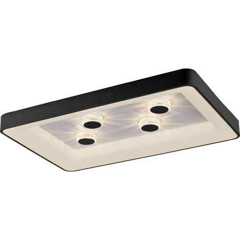 Plafoniera lampada da soggiorno lampada da soggiorno telecomando dimmerabile LED H 10,5 cm (1/5)