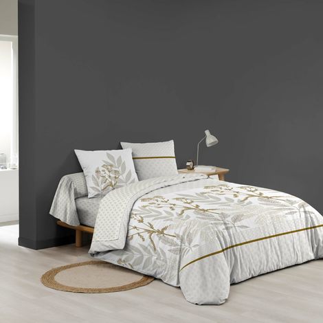 Parure de lit 6 pièces RAONI – 260 x 240 cm – 100% coton – 42 fils/cm² (1/4)