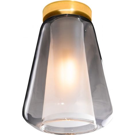 Plafoniera classica top light double skin 1176os pl1 gamma fu e27 led vetro lampada soffitto (1/5)