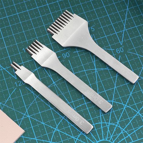 Outils de poinçonnage de couture / cuir maroquinerie artisanale en cuir 2 / 5 / 10 outil de poinçonnage à griffes en acier 2.7mm / 3.0mm / 3.38mm / 3.85mm (3.85mm) (1/5)