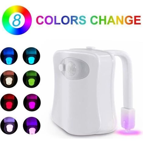 Lampe de Toilette LED avec Détecteur de Mouvement - 8 Couleurs (1/4)