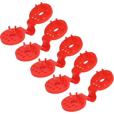 100 rote Kunststoff-Sonnensegelclips, robuste Clips für Gewächshäuser, Gärten, Vogelabwehr, stabile Befestigung für Sonnensegel (1/5)