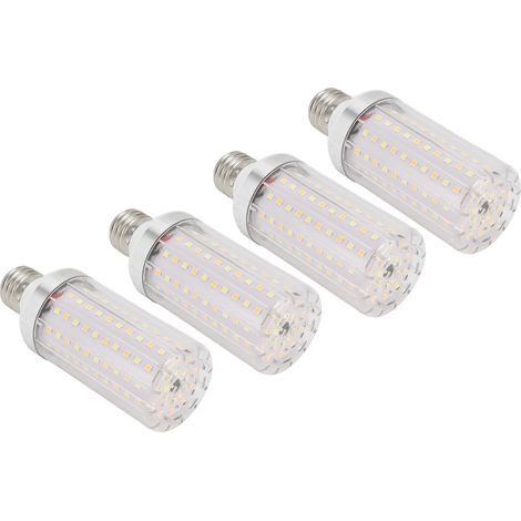 Lot de 4 ampoules LED E27 type maïs 3500LM 2835 pour lustre d'intérieur, lampe de table 85-265V (30W blanc pur blanc chaud) (1/5)