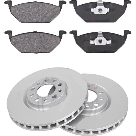 KIT FRENI ANTERIORI compatibile con AUDI A3 (8P1,8P7,8PA) - DISCHI + PASTIGLIE OEM: FDB1398,FDB1641 / DDF1218 , DDF1223 /SOSTITUZIONE DIRETTA/BASSA POLVERE/SILENZIOSO (1/5)