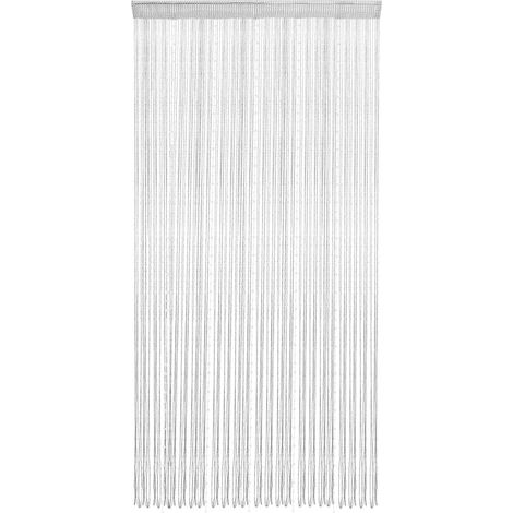Türgitter - Türvorhang - Glitzerndes Gitter - Türgitter - Mit Silberfaden - Polyester - Dekorativer Vorhang - Gitter - Weiß (1/5)