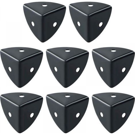 Protection Coin de Table 8 Pcs Meuble d'Angle Corniere Aluminium Noir Convient pour Protection des Meubles, Décoration, Anti-Collision et Anti-Casse (1/4)