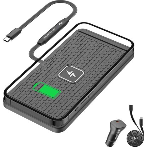 25W Wireless Car Charger, Fast Wireless Charging Pad with Extended USB-C Cable and 45W Car Charger, Compatible with 17 16 (1/5)
