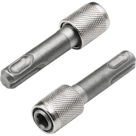 Adaptateur porte-embout SDS-Plus 6,35mm (1/4'') 2 Pièces Tige hexagonale Foret support convertisseur Adaptateurs de Tige Ronde à Tige Hexagonale pour forets à Percussion marteaux (1/5)