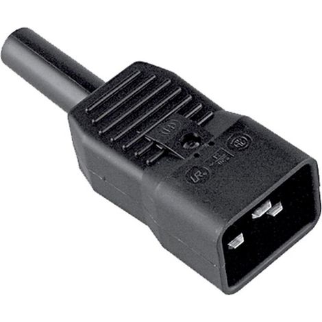 Bachmann IEC C20 conector de corriente negro 16A 250V