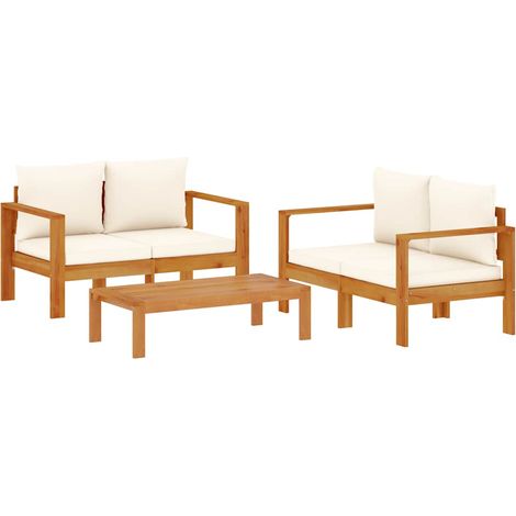 Maison Exclusive - 3-tlg. Garten-Sofagarnitur mit Kissen Massivho (1/5)