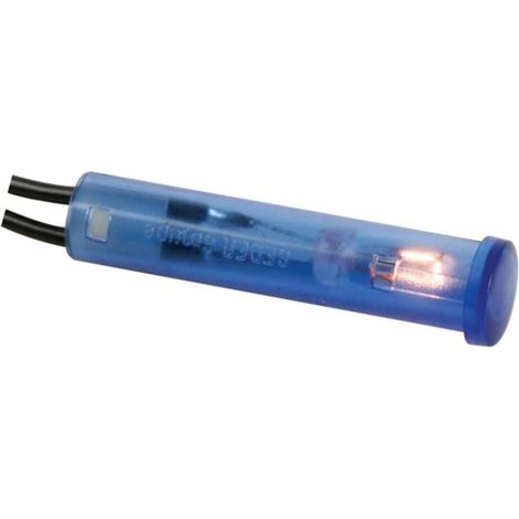 Voyant Rond - 7 mm - 24 V AC - Montage Clip - Câble 15 cm - Néon (1/2)