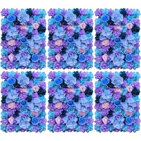 6 Stücke 60X40cm Künstliche Seidenblume Blumenwand Rosenwand DIY Wand Panel Hochzeit Art Decor DIY Weihnachten