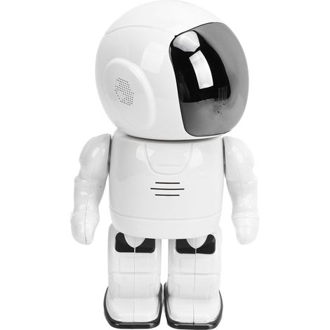 Caméra de surveillance sans fil, vue panoramique haute définition à 360 degrés, commande à distance via téléphone portable, robot de vision nocturne, 1080P (livrée avec batterie intégrée). (1/5)