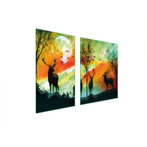 Assiette en verre et planche à découper 100x52 cerf (1/5)