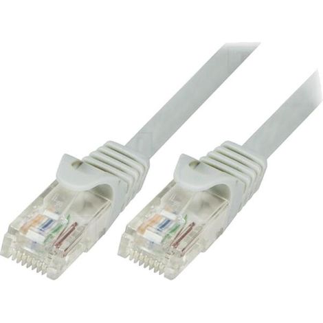 Cable reseau RJ45 male U-UTP Cat 5e gris - 0.25m